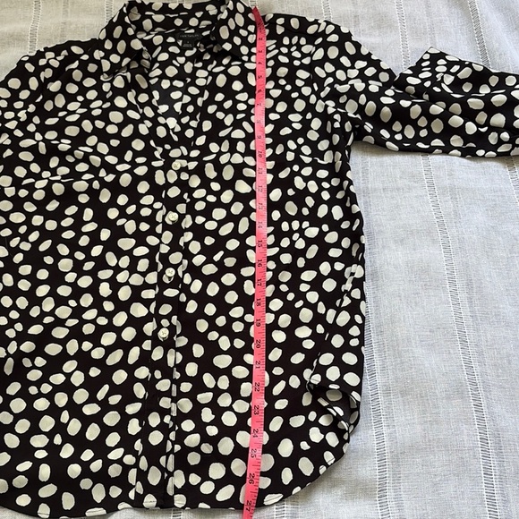 Ann Taylor Polka Dot Long Sleeve Button Down Shirt - Picture 11 of 11
